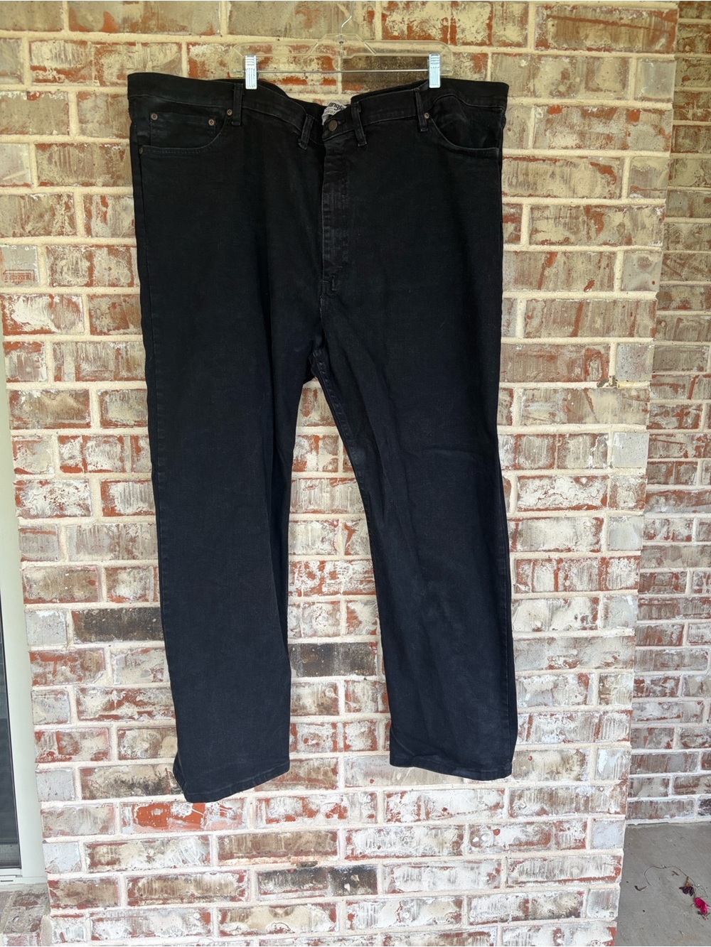 Wrangler Authentics Black Denim Plus Size Straight Leg Jeans